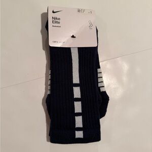 Nike Elite Men's Athletic Socks - Navy and White